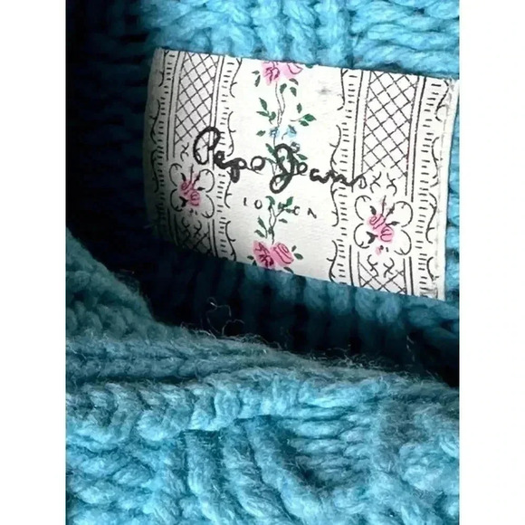 Pepe‎ Jeans Women's Blue Embroidered Knit Sweater - Small - Picture 5 of 8